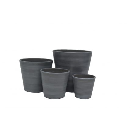 Blumentöpfe Painted - Cloudy Grey - rund - grau - 4 Größen