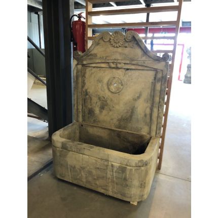 Naturstein, Wandbrunnen, Wasserstelle, Gartenbrunnen, Wasserbecken, Brunnen, Steinbrunnen