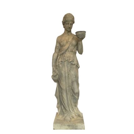 Naturstein, Steinfigur, Ebe, Frau mit Schale, Figur, Gartenfigur 