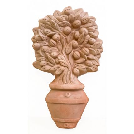 Galestro Terracotta, Alberino Mele, Wandbild Apfelbaum, Relief, Dekoration