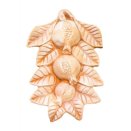 Galestro Terracotta, Grappolo Frutta Melograno, Bündel mit Granatäpfeln, Wandbild, Dekoration