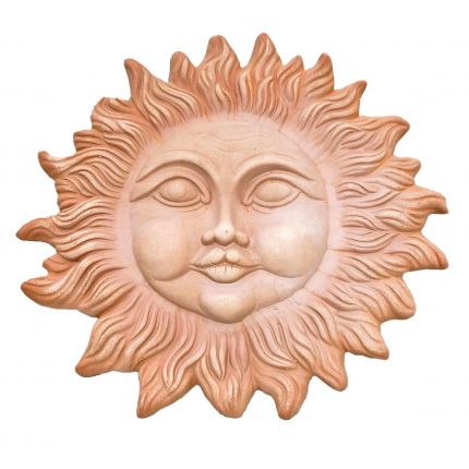 Galestro Terracotta, Sole, Sonne, Terracottasonne, Wandsonne, Dekosonne, Relief