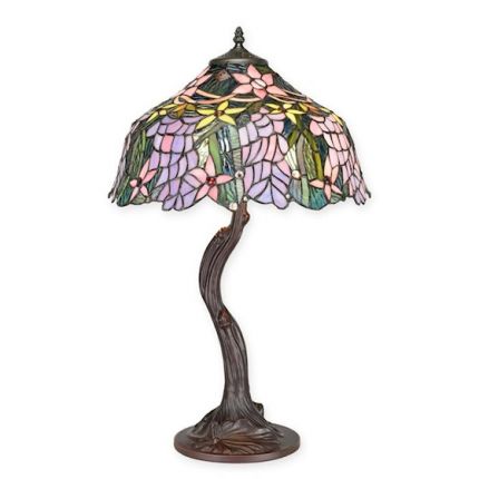 Tiffany-Tischlampe - Höhe 64 cm - rund