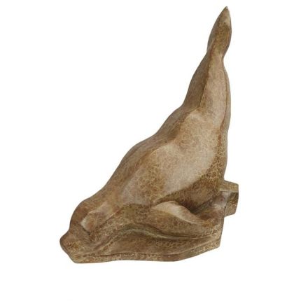 Moderne Bronzefigur Seehund, A MODERNIST BRONZE SCULPTURE OF A SEAL