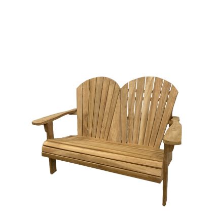 Gartenbank, Teak, Zweisitzer, Adirondack, Gartenmöbel