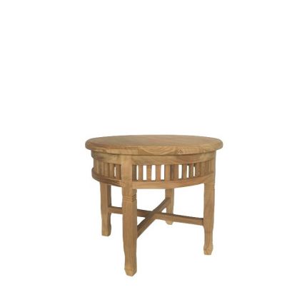 Teak, Betawi, kleiner runder Teaktisch, Gartentisch, Holztisch, Tisch