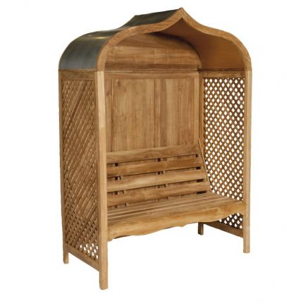 Teak, Betawi Pagoden Bank, überdachte Bank, Liebesbank