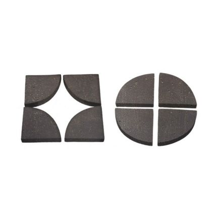 Fuß 1/4 Kreis, Terracotta, dreieckig, Farbe Antikbraun, Fußuntersetzer, Dreiecksfuß, 1 Stück