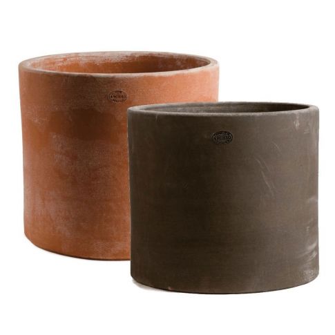 Impruneta Terracotta, Vaso Enrico senza Bordo, Zylinder, Blumentopf, Pflanztopf, Topf