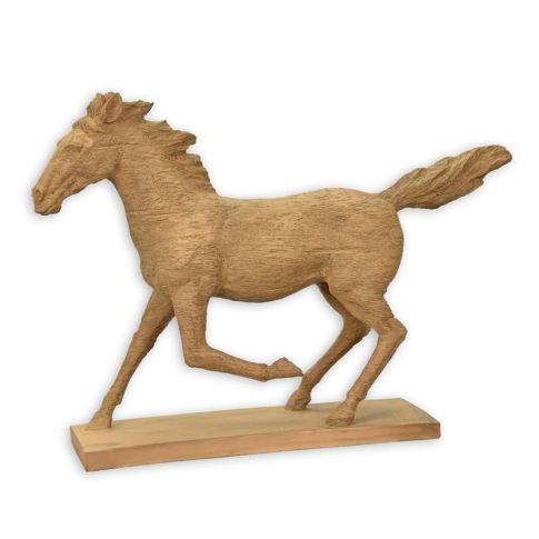 Polyresinfigur galoppierendes Pferd - L. 56,2 cm - H. 39,8 cm
