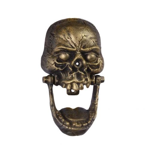 Gusseisen-T&uuml;rklopfer Sch&auml;del, A CAST IRON SKULL DOOR KNOCKER