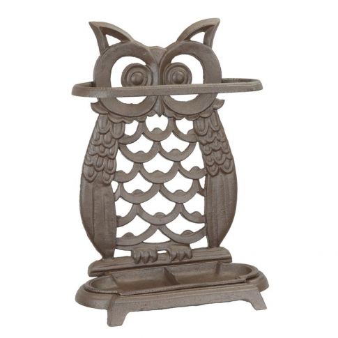 Regenschirmst&auml;nder Eule aus Gusseisen, A CAST IRON OWL UMBRELLA STAND