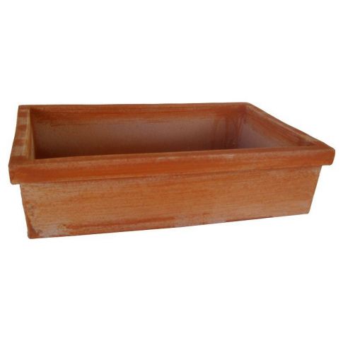 Galestro Terracotta, Terrina, eckiger Pflanztopf, Pflanzgef&auml;&szlig;, Blumentopf, Schale