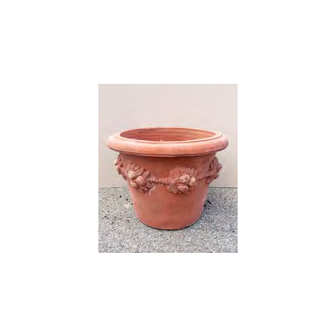 Pflanzkübel - Rundumgirlande - Galestro Terracotta - 2 Größen
