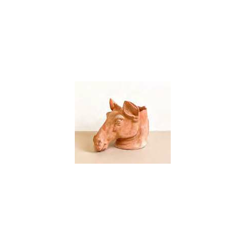 Pferdekopfb&uuml;ste - Galestro Terracotta - H. 26 cm