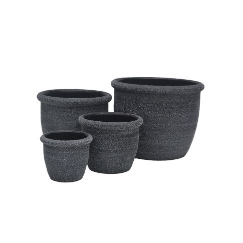 Blument&ouml;pfe Painted Dusty Black - rund - schwarz - 4 Gr&ouml;&szlig;en