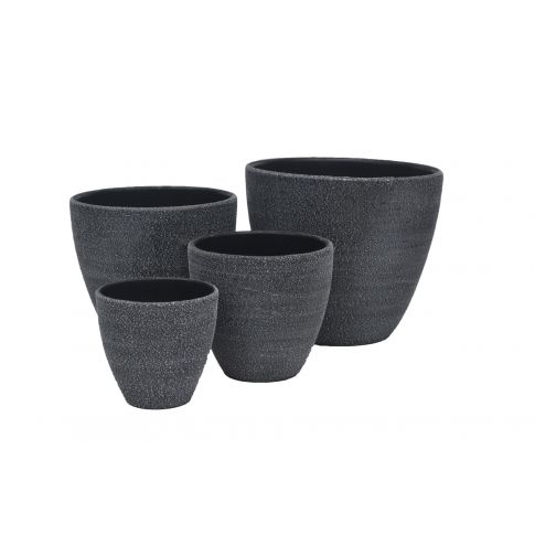 Blument&ouml;pfe Painted Dusty Black - rund - schwarz - 4 Gr&ouml;&szlig;en