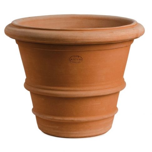 Impruneta Terracotta, Orlato, Pflanztopf, Blumentopf, Gef&auml;&szlig;, Topf, Vase