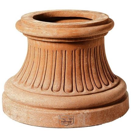 Impruneta Terracotta, Base Scanalata, Sockel, Basis