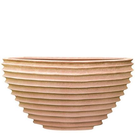 Impruneta Terracotta, Ciotola Rigata, Schüssel mit Streifen, Pflanzschale, Blumentopf