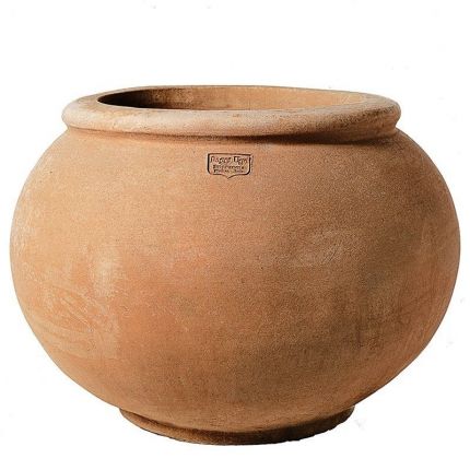 Impruneta Terracotta, Cache-Pot Grande con Orlo, großer runder Pflanztopf mit Rand