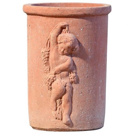 Impruneta Terracotta, Portabottiglie chianti Putto, Flaschenhalter, Pflanzgefäß, Vase