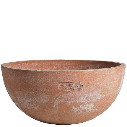 Impruneta Terracotta, Lente, schlichte Schale, Pflanztopf, Blumentopf, Vase