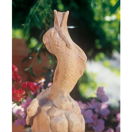 Impruneta Terracotta, Pesce getta acqua, Fisch, Wasserspeier, Figur, Brunnenfigur