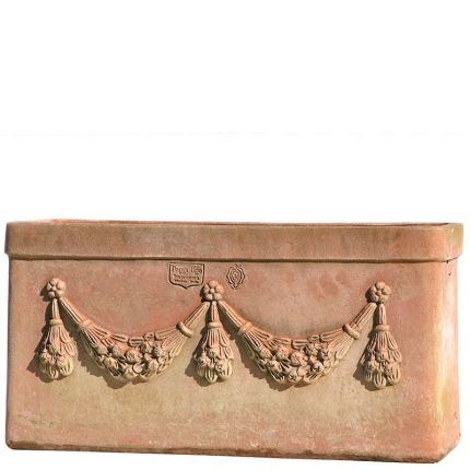 Impruneta Terracotta, Cassetta da rampicanti festonata, Blumengefäß