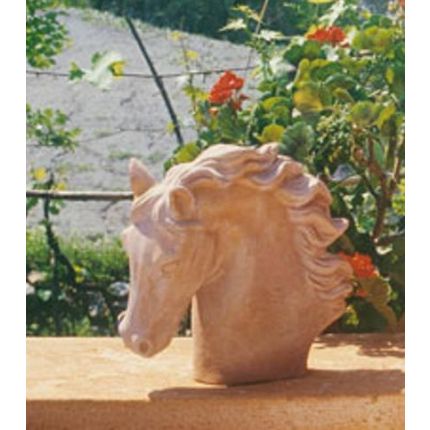 Impruneta Terracotta, Testa Cavallo, Pferdekopf, Figur, Tier, Büste