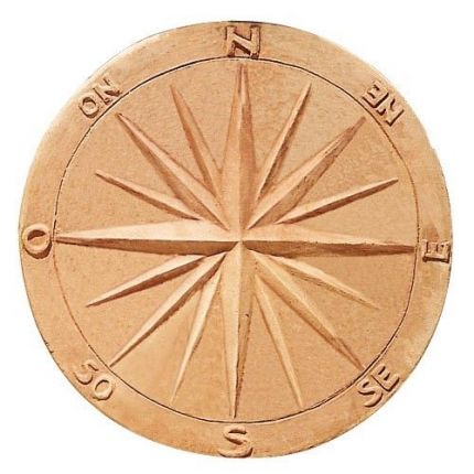 Impruneta Terracotta, Rosa dei Venti, Windrose, Wandbild, Dekoration, Relief