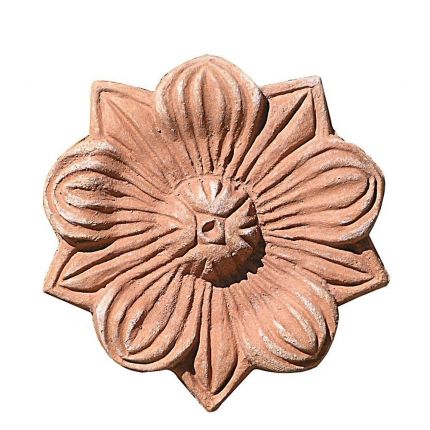 Impruneta Terracotta, Rosetta Altorilievo, Wandbild, Rosette, Dekoration