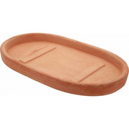 TerrArte Terracotta, Sottovaso ovale, Unterteller, oval, groß, Topfuntersetzer, Ovalteller