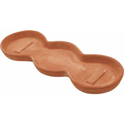 TerrArte Terracotta, Sottocassetta Primula a Tre, Unterteller, rund, Dreifachteller, Topfuntersetzer, Rundteller