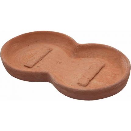 TerrArte Terracotta, Sottocassetta Primula a Due, Unterteller, rund, Doppelteller, Topfuntersetzer