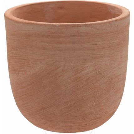 TerrArte Terracotta, Vaso Moderne, schlichtes Pflanzgefäß, Blumentopf, Pflanztopf