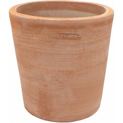 TerrArte Terracotta, Vaso Rotondo Moderne, runder Pflanztopf, Blumentopf