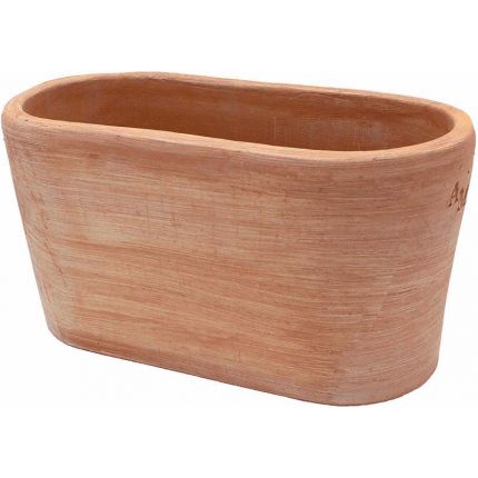 TerrArte Terracotta, Cassetta Semiovale Moderne, ovaler Pflanztopf, Blumentopf, Kassette