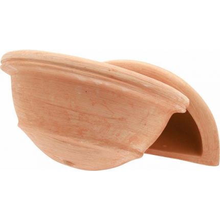 TerrArte Terracotta, Gerla Rustica, halbrunde Wandschale, Wandtopf, Wandgefäß