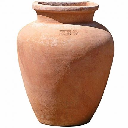 Impruneta Terracotta, Orcio Etrusco Liscio a Parete, etruskischer schlichter Wandkrug, Vase, Pflanzgefäß