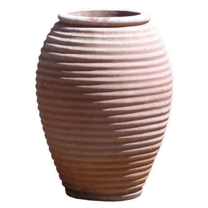 Impruneta Terracotta, Portaombrelli Rigato, Schirmständer mit Streifen, Vase