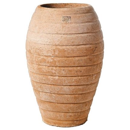 Impruneta Terracotta, Portaombrelli a Righe Larghe, Schirmständer, groß, gestreift, Vase