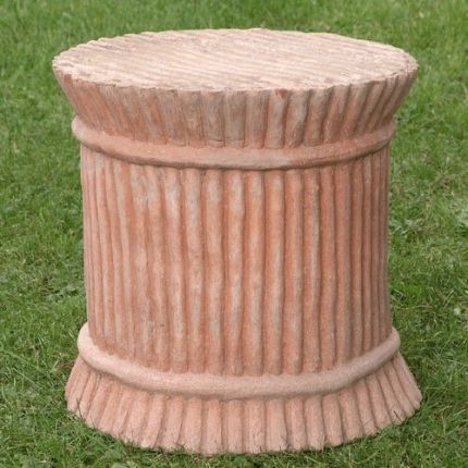 Impruneta Terracotta, Sedile Bambu, Sitz "Bambus", Hocker, Stuhl, Gartenmöbel