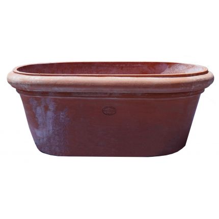 Impruneta Terracotta, Fioriera ovale liscia, Montecchio SONDERANGEBOT 60% reduziert