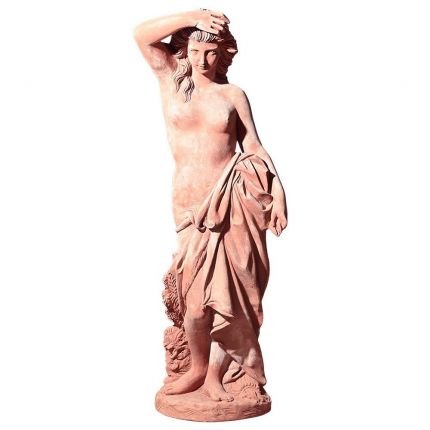 Impruneta Terracotta, Aurora, Frauen-Statue "Morgenröte", Gartendekoration, Figur