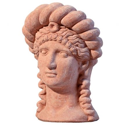Impruneta Terracotta, Testa di Etrusca, Büste etruskischer Kopf, Gartendekoration