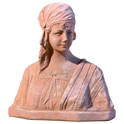 Impruneta Terracotta, Busto di Zingara, Büste Frau, Gartendekoration