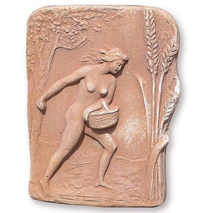 Impruneta Terracotta, Pannello "La Semina", Wandbild "Aussaat", Paneel, Dekoration
