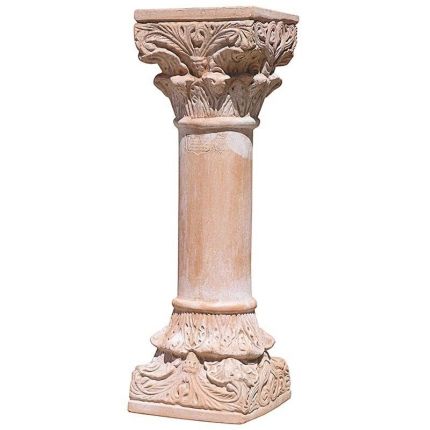 Impruneta Terracotta, Colonna con Capitelli, verzierte Säule, Basis, Sockel, Gartendekoration