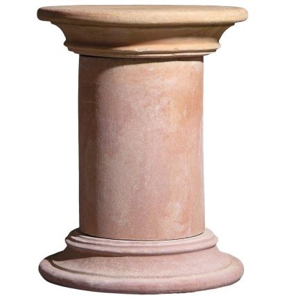 Impruneta Terracotta, Colonna con Capitello Liscio, runde Säule mit Kapitell, Basis, Sockel
